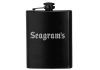 235ml Alvar Black Stainless Steel Hip Flask