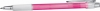 Frosted ball point pen with rubber grip pink