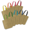 Jute Tote Bag with Coloured Handles