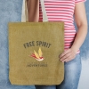 Jute Tote Bag with Webbing Handles