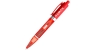 Plastic Translucent Light Up Pen in Red