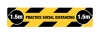 Social Distancing Signage Sticker 75 x 7.5cm