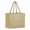 Tote Bag with Large Jute Gusset