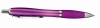 Translucent Ballpoint Pen with Rubber Grip in Purple